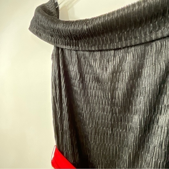 Vintage Nu-Mode Dress Polka Dot Off Shoulder Black White Red 50’s Size S - Picture 6 of 9